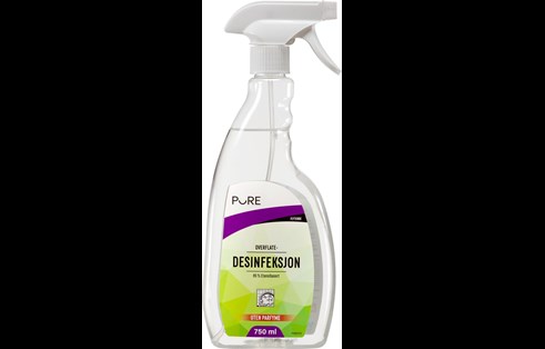 Overflatedesinfeksjon Pure 85% 750ml inkl spray